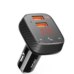 Roav SmartCharge F2 Bluetooth FM Transmitter, Wireless Audio Adapter and Receiver, Car Charger with Bluetooth, Car Locator, App Support, 2 USB Ports, 