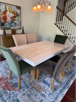Marble heavy dining table.