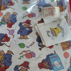 NEW NOS VTG Paddington Bear Current gift wrap assortment & card 1988 wrapping