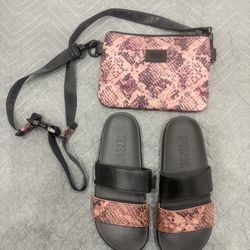 Pink Sandals &  Purse