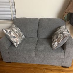 Grey Couch And Love Seat Set