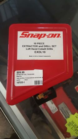 Snap-on 10 piece extractor and drill set