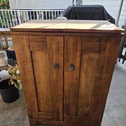 Vintage Wood Bar/Wine Rack