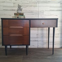 Refinished Mid-century Modern Desk w/chair