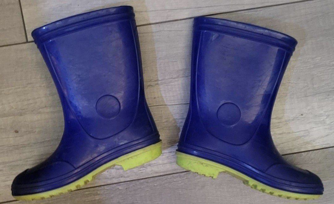 Blue and Green Baby/Toddler Rain Boots

