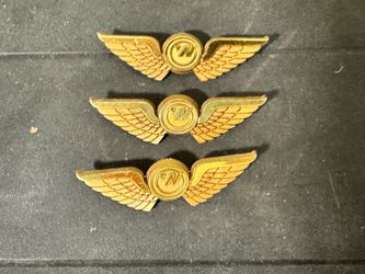 Vintage Northwest Airlines Kids Junior Pilot Wings — Set of 3