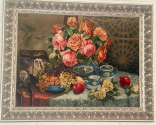 Framed Persian carpet