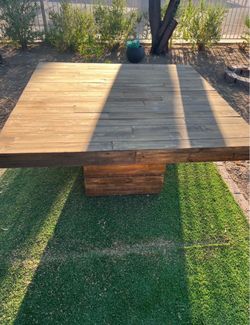 Rustic Square Wood Dining table