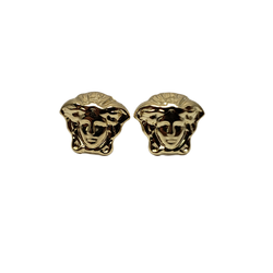 10k yellow Gold versace Earring Diamond Cut NEW
