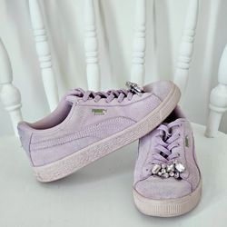 Puma Suede Jeweled Sneakers Girls Size 3