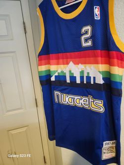 Alex English Classic Throwback Basketball Jersey blue XXL Denver Nuggets