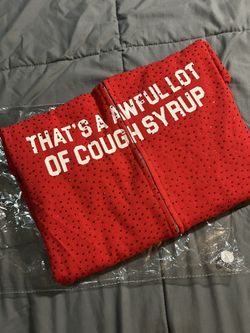 Red And Black Vvs Awful Lotta Cough Syrup Hoodie 