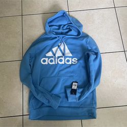 adidas Men's Sportswear Game And Go Pullover Fleece Hoodie Pulse Blue Size M