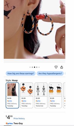 Halloween earrings