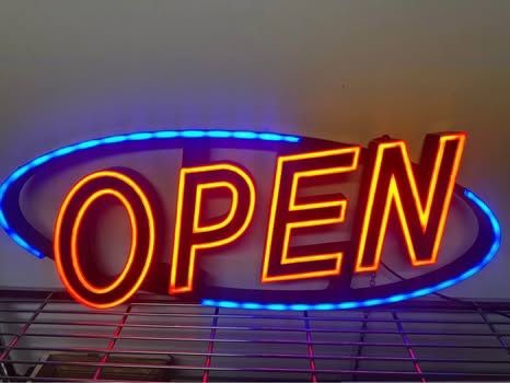 RESTAURANT QUALITY NEON “OPEN” SIGN (Flashes)