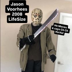 Halloween 6.4ft Tall Jason Voorhees Animatronic LifeSize Prop Collectible (RARE 2008)