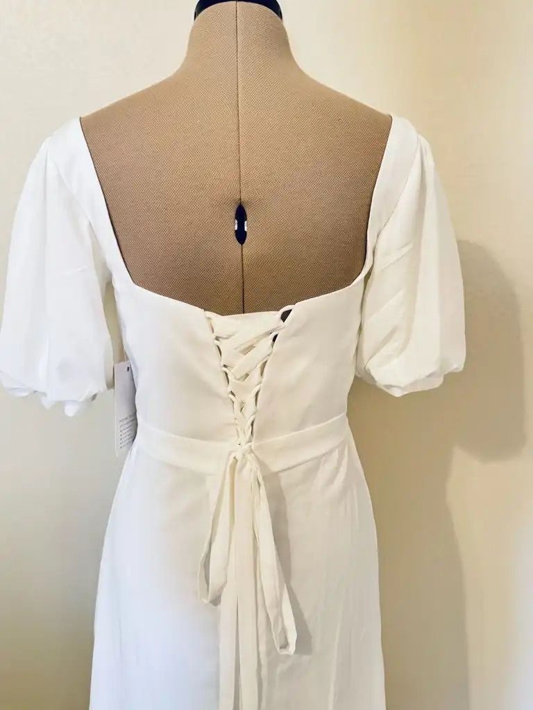 Formal White Dress Wedding Corset Lace Up
