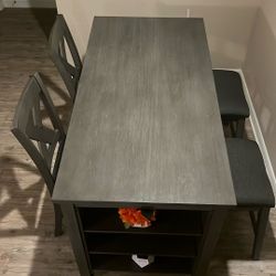 🍽️ Ashley Furniture High Top Dining Set – Table + 2 Chairs + 2 Barstools – $450