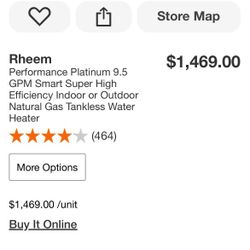 Rheem Indoor/ Outdoor Natural Gas Heater