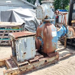 Gorman Rupp Self Priming Trash Water Transfer Pump w Mueller Valve - 10"