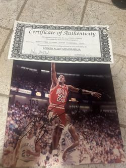 Michael Jordan Picture Autographed 