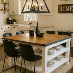 Rustic Kitchen Island Customized By Order.