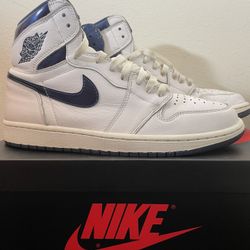 Metallic Navy Jordan 1s