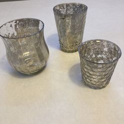 Real Mercury silver Votive Holders