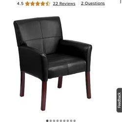 Black Leather Accent Chairs *BRAND NEW*