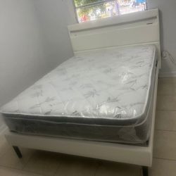 Bed Frame Queen Size Con Mattress Incluído 