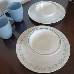 New  Corelle Porcelain Cottage  Set of 6
