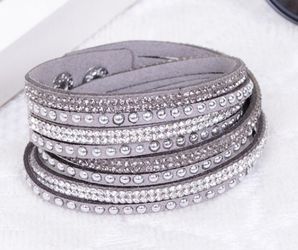 Multi-layer rhinestone bracelet