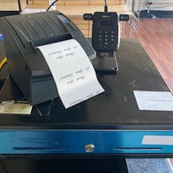 Cash Register With Over 100 Printer Rolls 