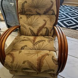 Vintage Kane Glider Recliner Rattan 