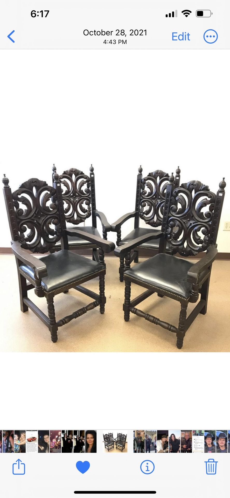 Set Of Four Antique Chairs