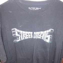 Y2K Street Dreams Black T-Shirt Mens (L)