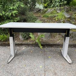 Shop Table: W- 30”, L- 72”, H- *37” (* Adjustable Height) 