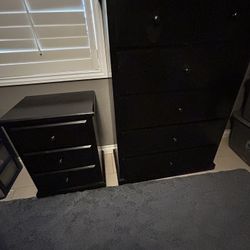 Brown Dresser And Night Stand 