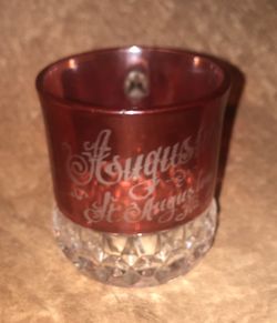 VINTAGE MUG TINTED RUBY RED