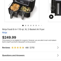 Ninja Air Fryer 10 Quart Extra Large