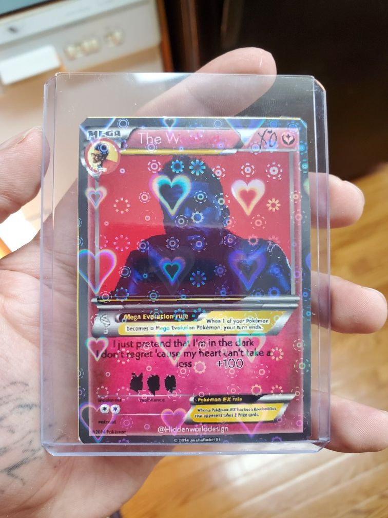 The weeknd/Travis Scott heart/ holo pokemon card