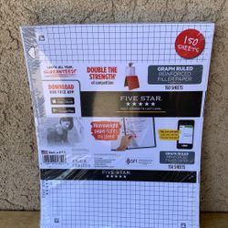 FIVE STAR GRAPH PAPER 150 SHEETS MADE IN THE USA $4 EACH PACKAGE