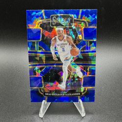 2023-24 Panini Select - Concourse Shai Gilgeous-Alexander #57 Blue Cracked Ice