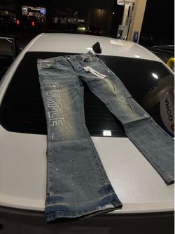 Purple jeans flared size 34