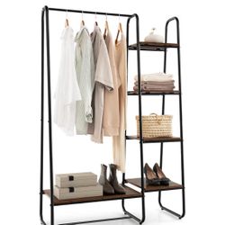 Clothes Rack With Shelves 