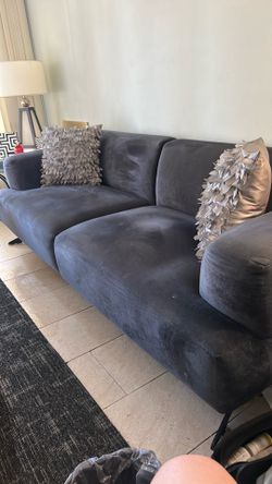 Dark gray sofa