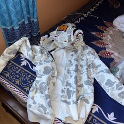BAPE Space Camo Shark Full Zip Double Hoodie
