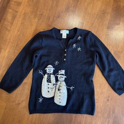 Woman’s vintage 2005 Susan Bristol ugly Christmas snowman sweater shipping available