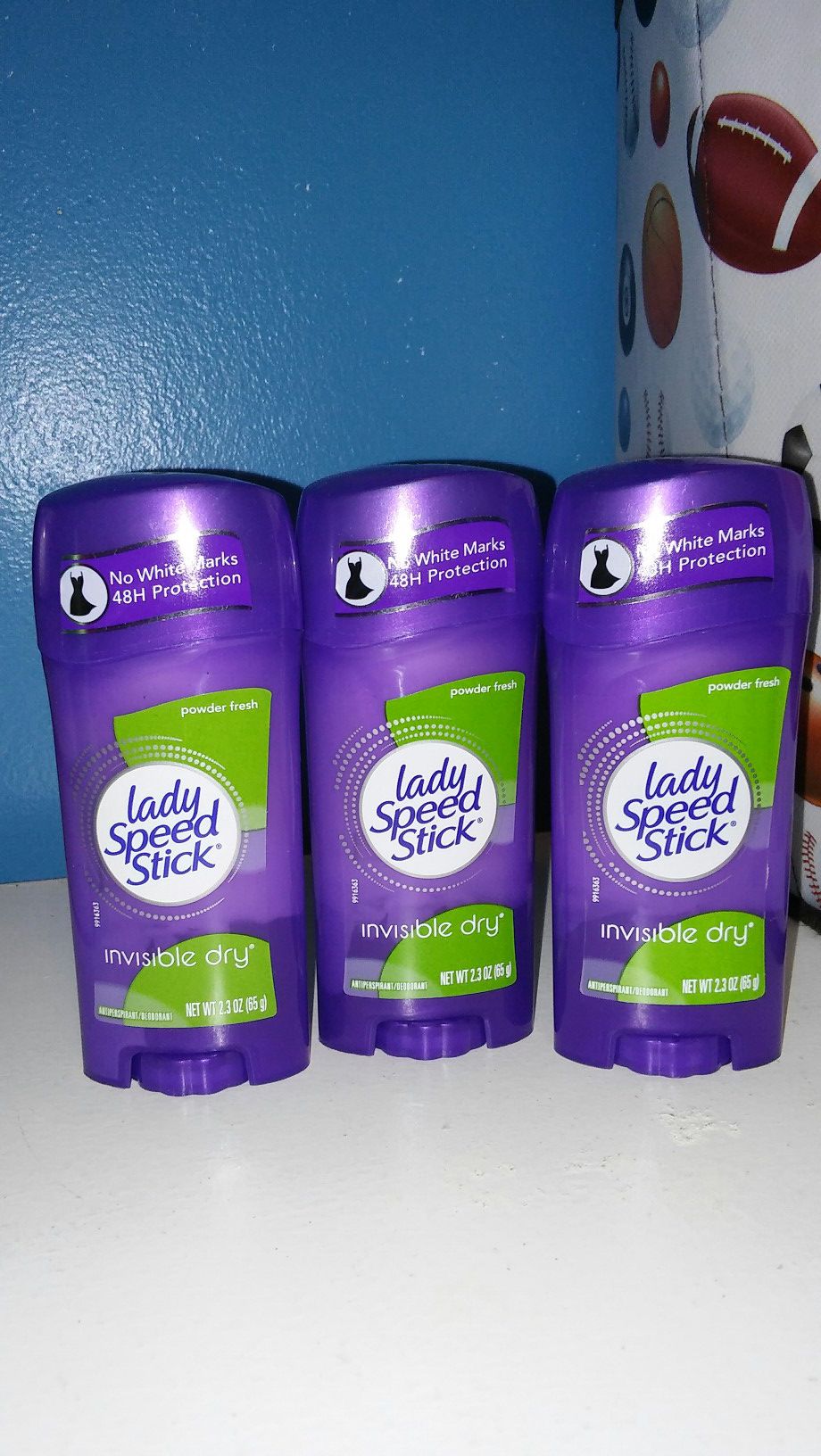 3 deodorants lady speed stick