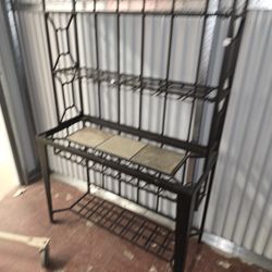 Bakers Rack Wine Holder Plus